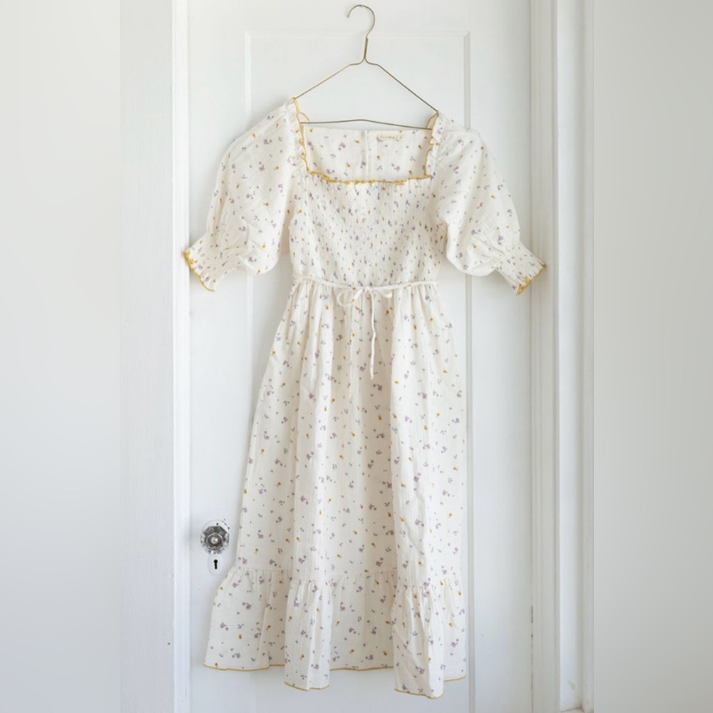 Fin & Vince Lilac Field Smocked Dress